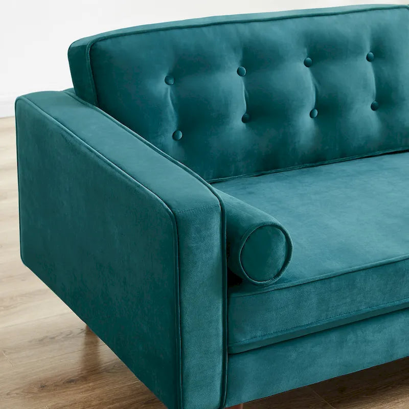 Kerry Mid Century Modern Comfortable Furniture Style Tufted Velvet Couch