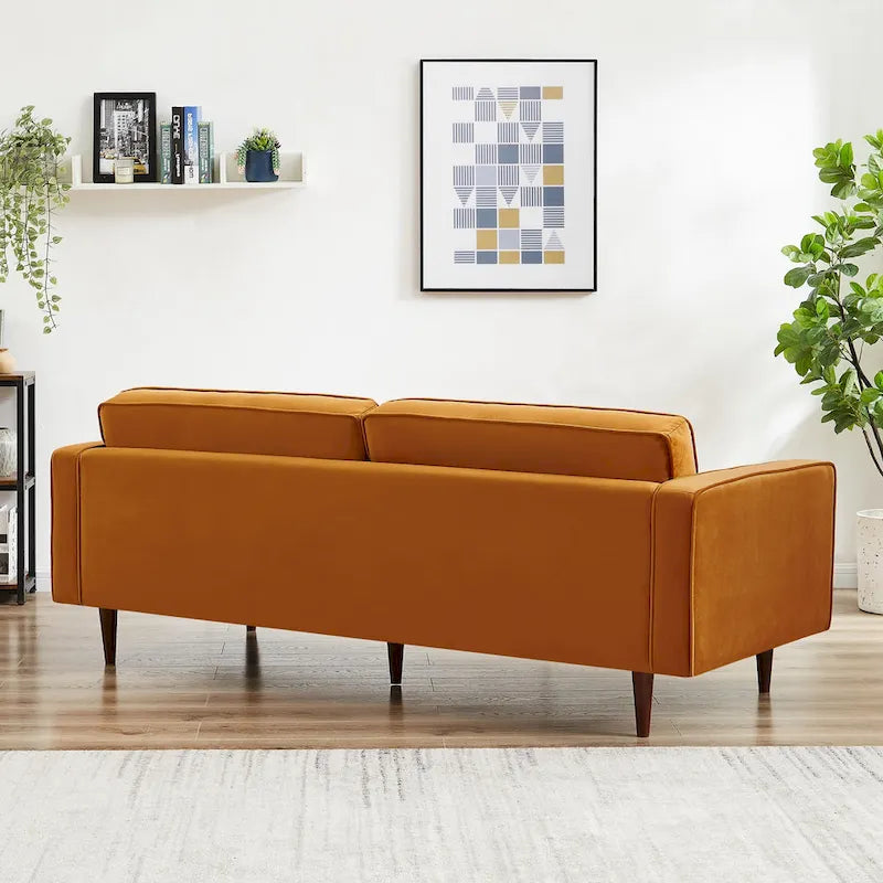 Kerry Mid Century Modern Comfortable Furniture Style Tufted Velvet Couch