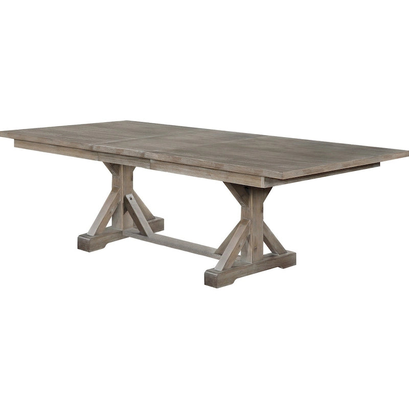 Best Quality Furniture 7-pc. Rustic Grey or Walnut Trestle Dining Set