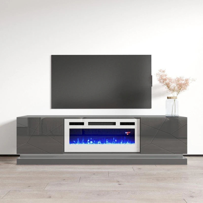 Shu WH-EF Electric Fireplace 71  TV Stand