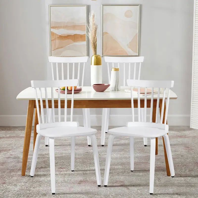 Solid Wood Spindle Back Windsor Dining Chairs, Set of 2 - 17.44  (W) x 19.7  (D) x 33.1  (H)