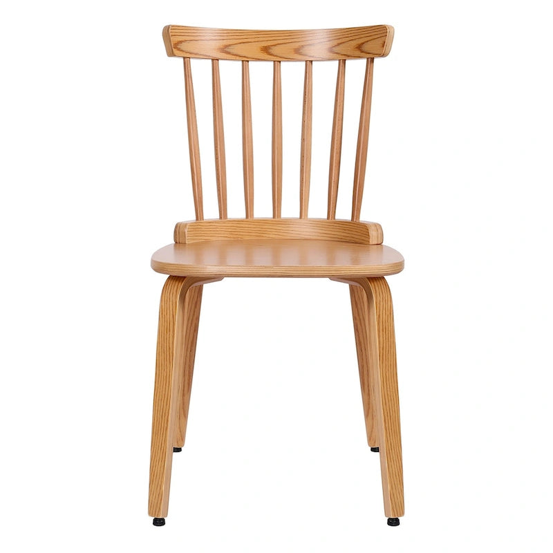 Solid Wood Spindle Back Windsor Dining Chairs, Set of 2 - 17.44  (W) x 19.7  (D) x 33.1  (H)