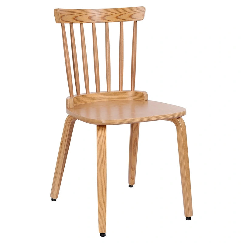 Solid Wood Spindle Back Windsor Dining Chairs, Set of 2 - 17.44  (W) x 19.7  (D) x 33.1  (H)
