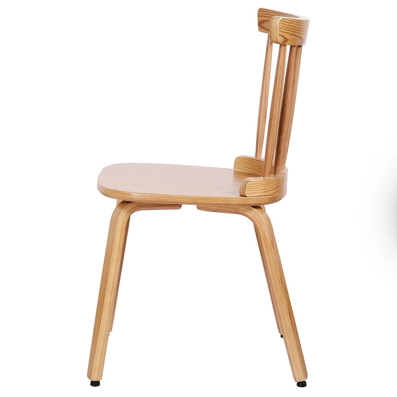 Solid Wood Spindle Back Windsor Dining Chairs, Set of 2 - 17.44  (W) x 19.7  (D) x 33.1  (H)