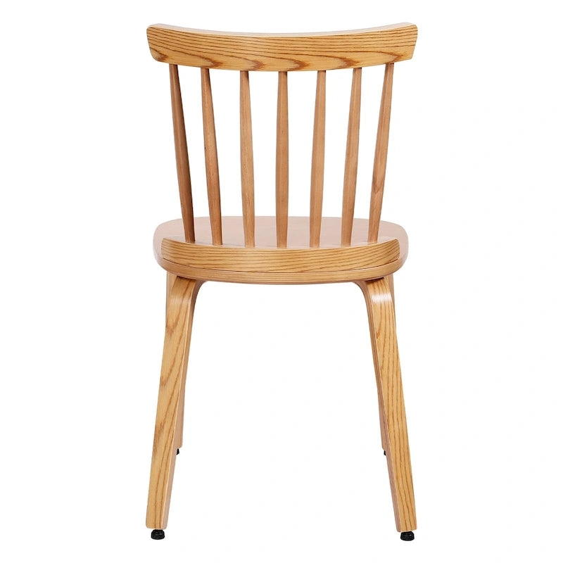Solid Wood Spindle Back Windsor Dining Chairs, Set of 2 - 17.44  (W) x 19.7  (D) x 33.1  (H)