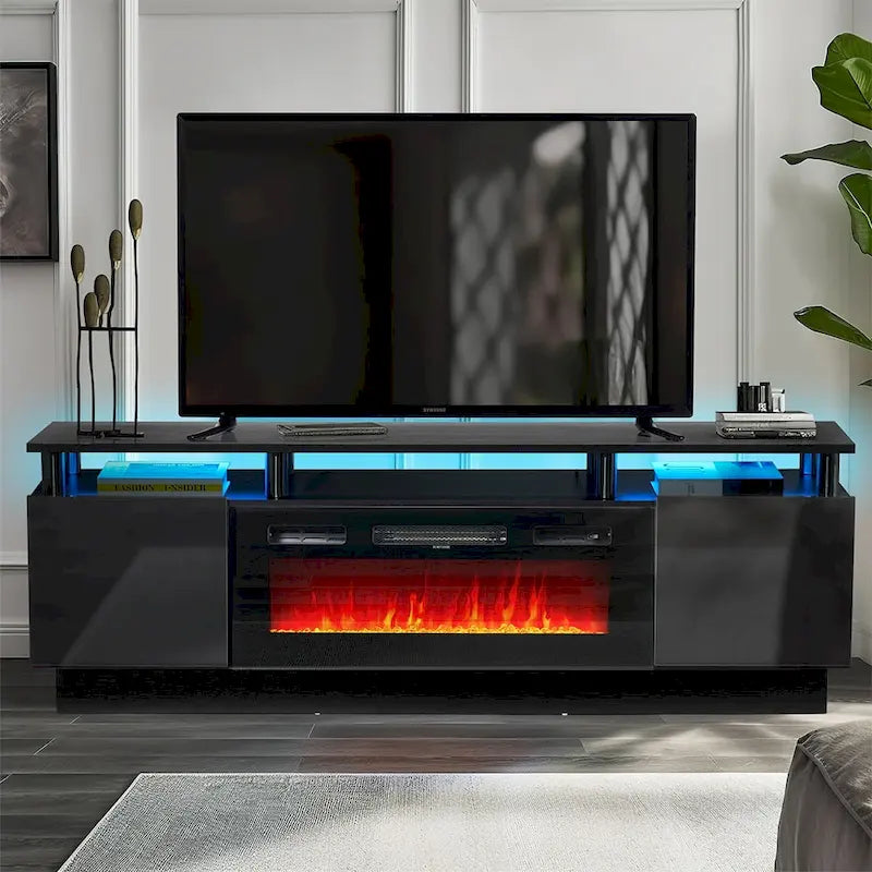 70  Fireplace TV Stand with 36  Electric Fireplace