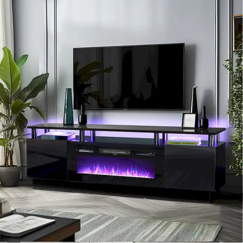 70  Fireplace TV Stand with 36  Electric Fireplace
