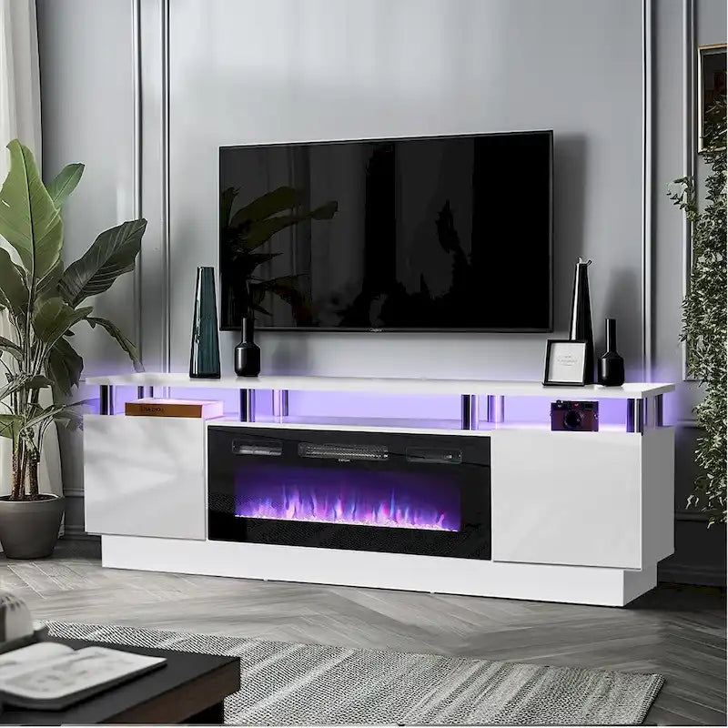 70  Fireplace TV Stand with 36  Electric Fireplace