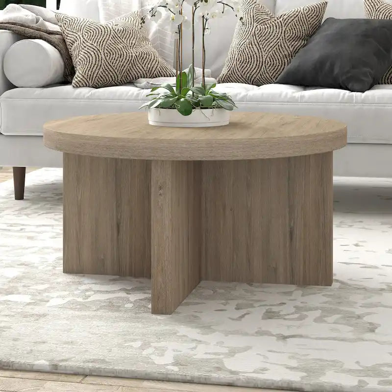 Elna 33  Wide Round Coffee Table - 33  Wide