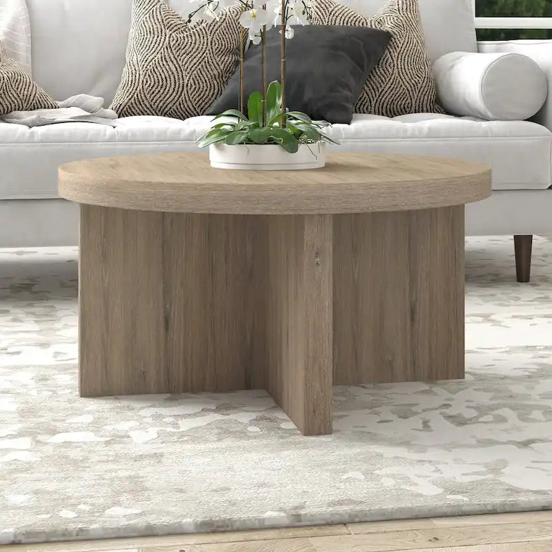Elna 33  Wide Round Coffee Table - 33  Wide