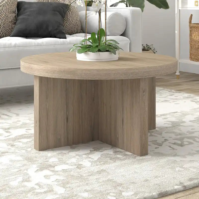 Elna 33  Wide Round Coffee Table - 33  Wide