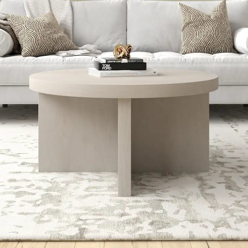 Elna 33  Wide Round Coffee Table - 33  Wide