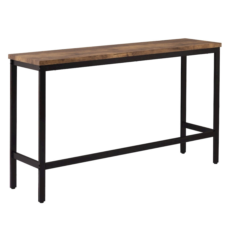 Extra Long Dining Table Set with 3 Stools Pub