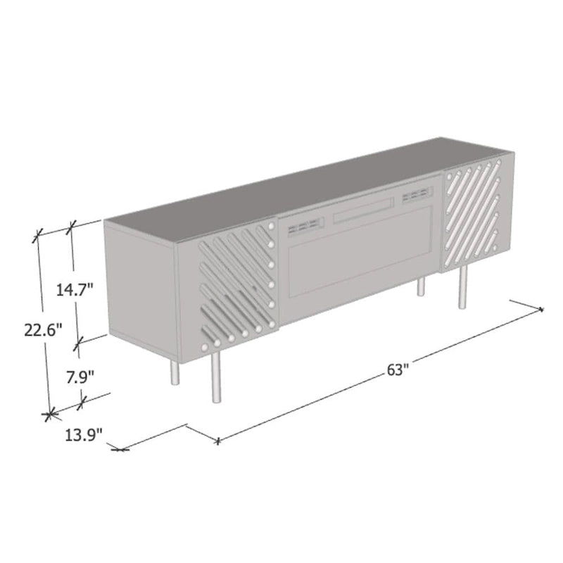 Laser WH-EF Electric Fireplace 63  TV Stand