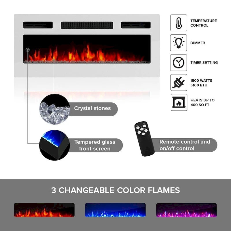Laser WH-EF Electric Fireplace 63  TV Stand