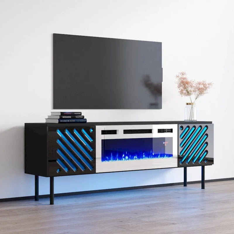 Laser WH-EF Electric Fireplace 63  TV Stand