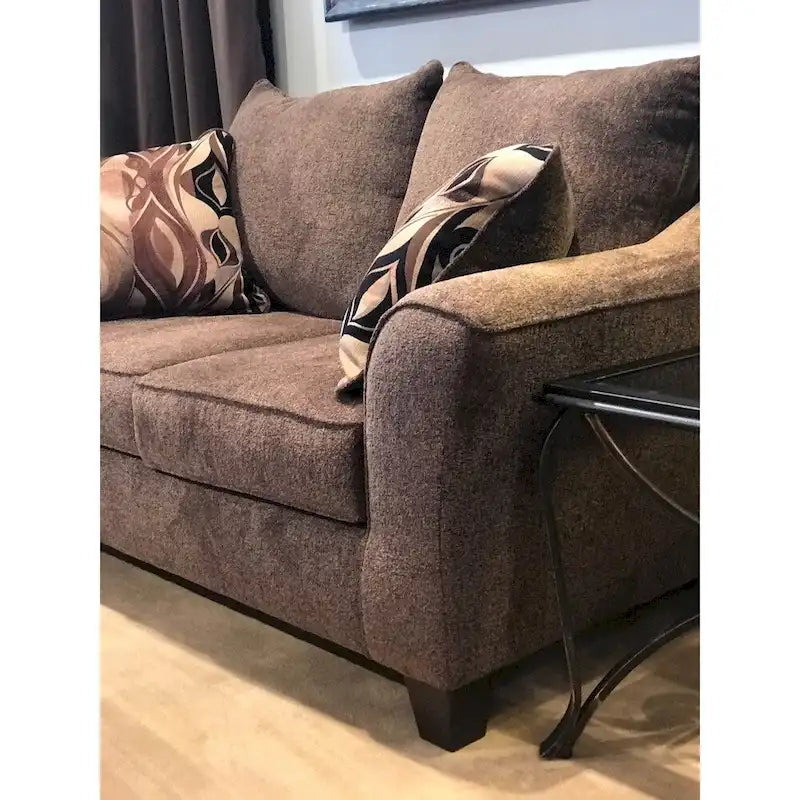 Roundhill Furniture Camero Fabric Pillowback Loveseat