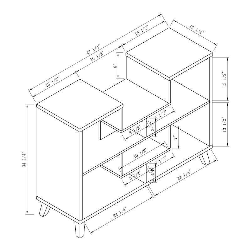 Austy Modern 47-inch 6-Shelf Console Table by Furniture of America