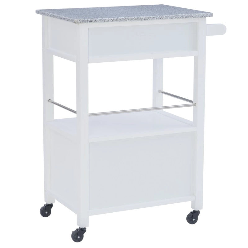 Elaine Mobile Kitchen Cart with Granite Top