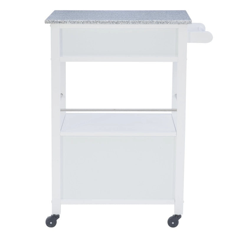 Elaine Mobile Kitchen Cart with Granite Top