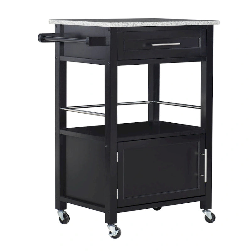 Elaine Mobile Kitchen Cart with Granite Top