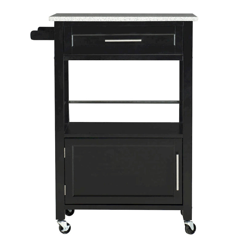 Elaine Mobile Kitchen Cart with Granite Top