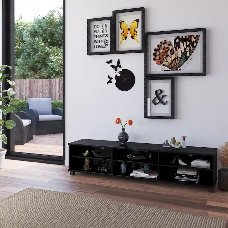 Hollywood Low Profile Modern TV Stand, for TV's up to 85