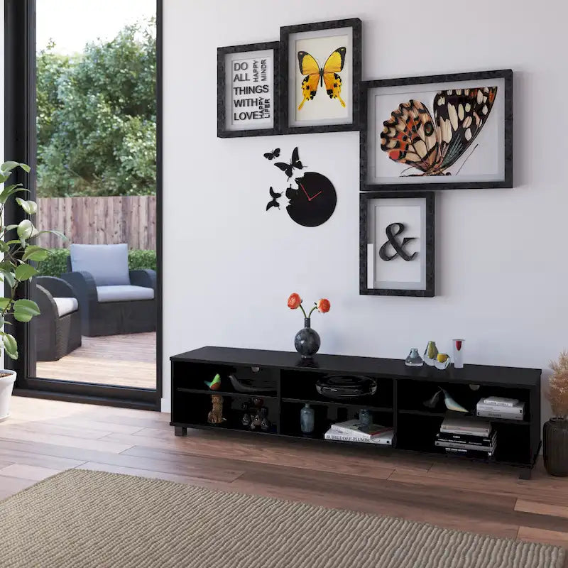 Hollywood Low Profile Modern TV Stand, for TV's up to 85