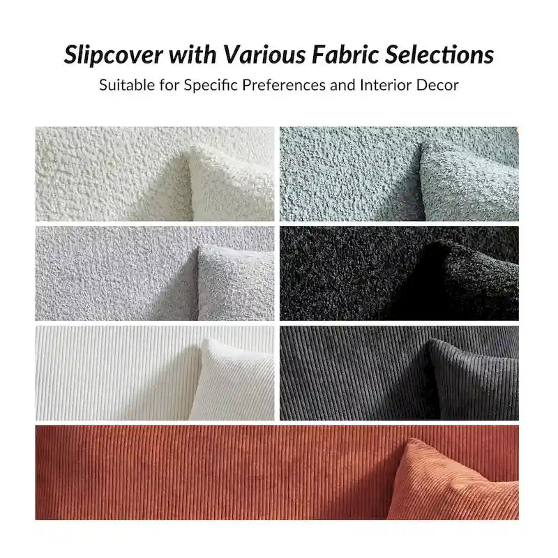 Volkhard 80.5  Modern Slipcovered Sofa With Removable Back Cushion By HULALA HOME