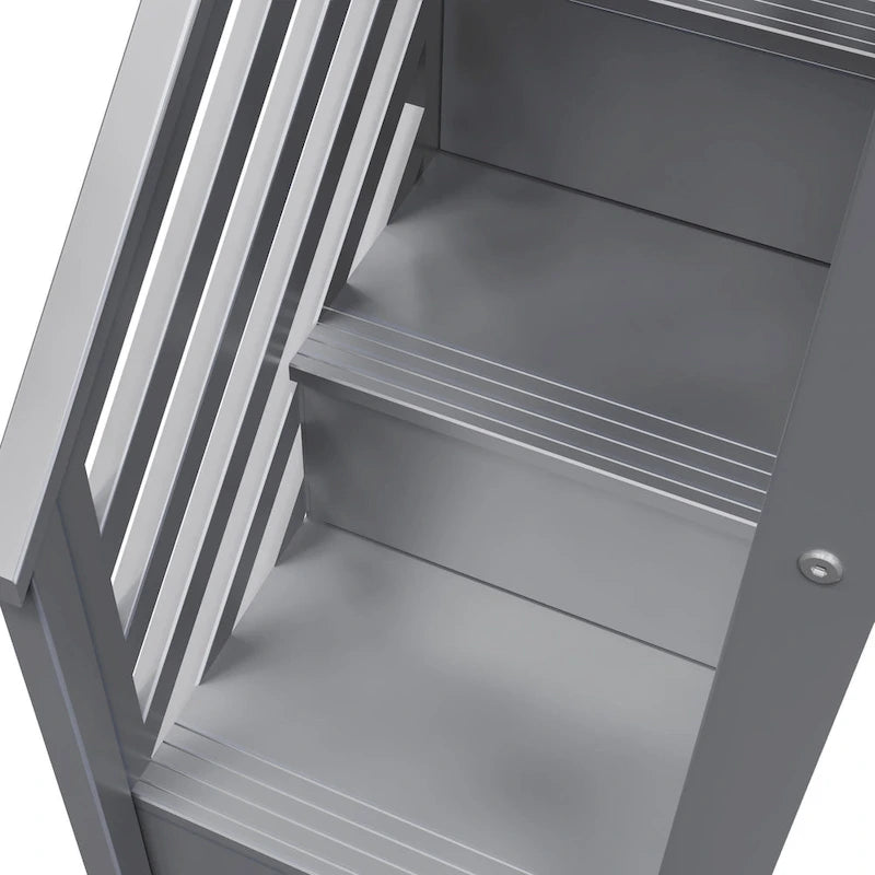 Max and Lily Twin Size Low Loft with Stairs