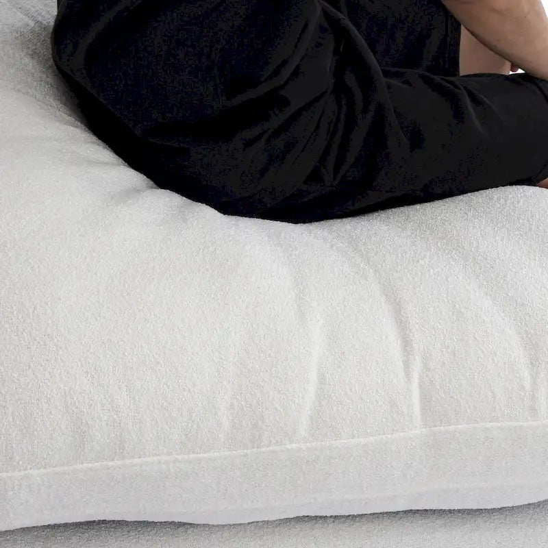 120  L-shaped Modern Sectional Sofa Linen Modular Sofa Couch with Storage Ottoman