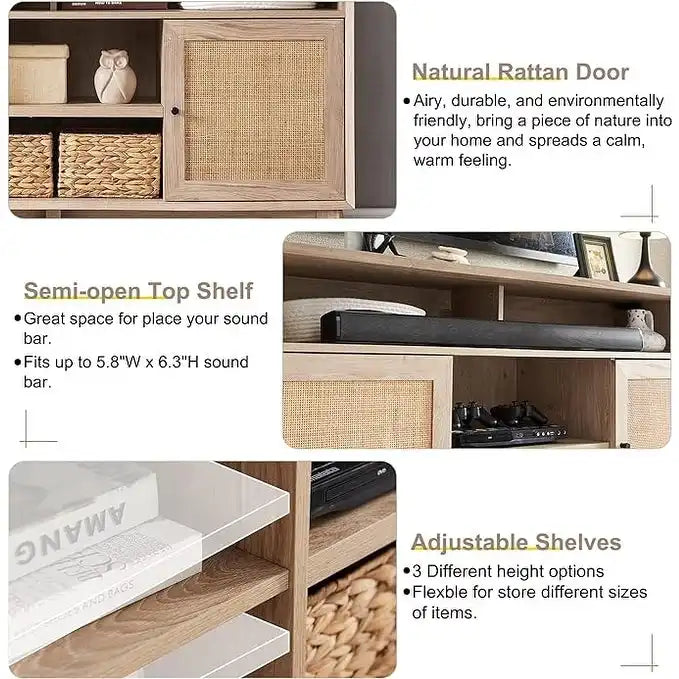 Mid Century Modern TV Stand, Highboy Entertainment Center, TV Console