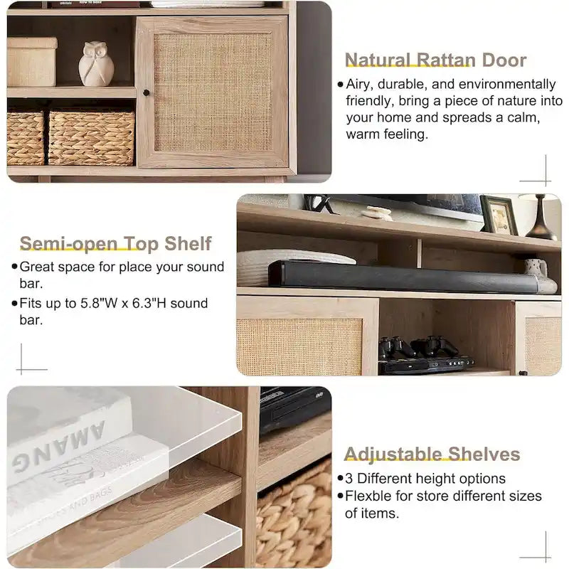 Mid Century Modern TV Stand, Highboy Entertainment Center, TV Console