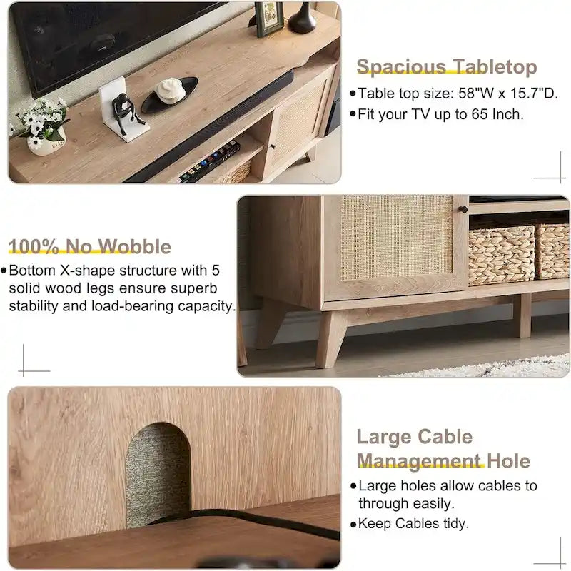 Mid Century Modern TV Stand, Highboy Entertainment Center, TV Console