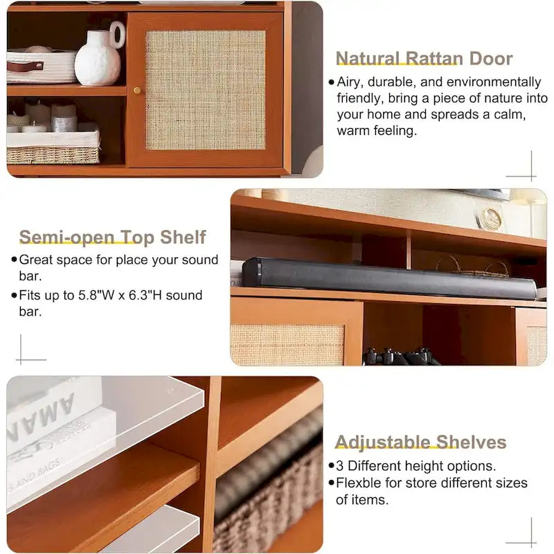 Mid Century Modern TV Stand, Highboy Entertainment Center, TV Console