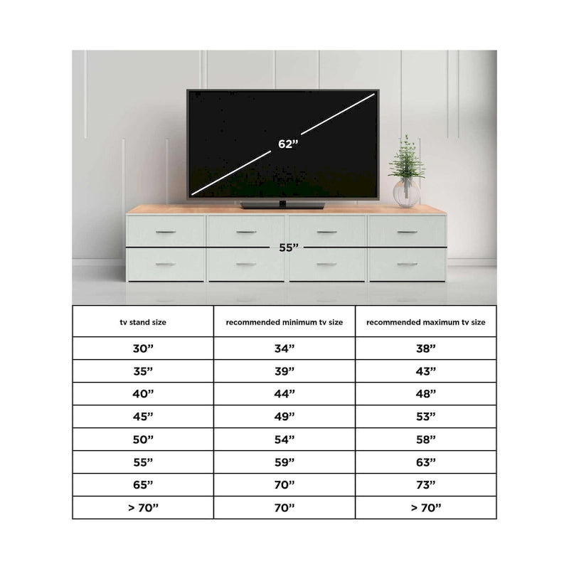 Trinell Casual Large TV Stand, Brown