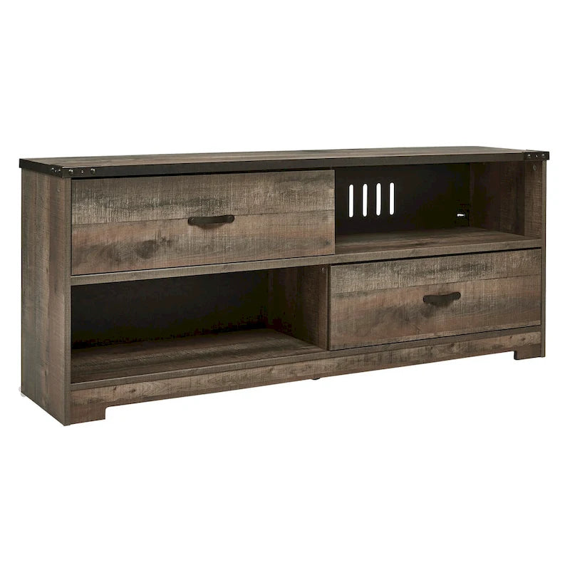 Trinell Casual Large TV Stand, Brown
