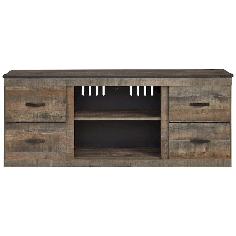 Trinell Casual Large TV Stand, Brown