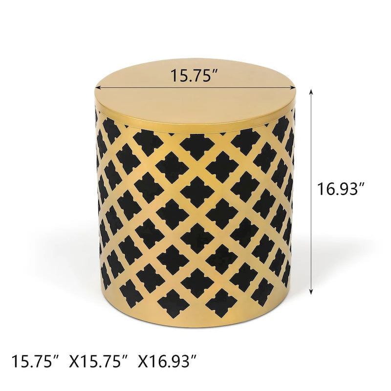 Adeco Set of 2 Round Nesting Side End Tables Set - Set of 2