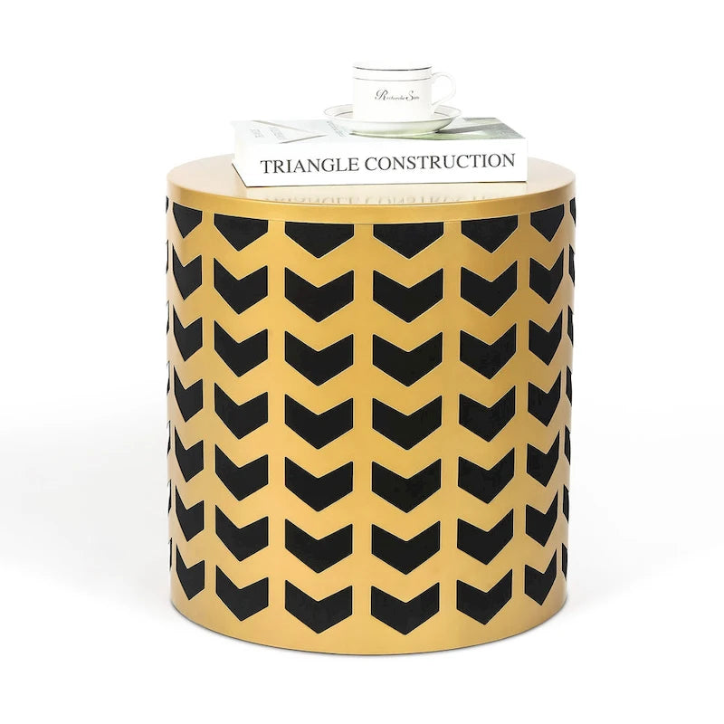 Adeco Set of 2 Round Nesting Side End Tables Set - Set of 2