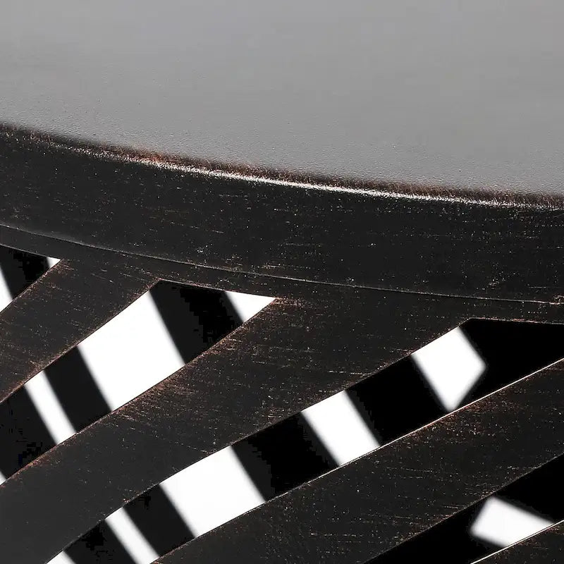 Adeco Set of 2 Round Nesting Side End Tables Set - Set of 2