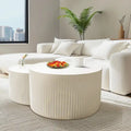 Wave Stripe Nesting Coffee Table Set for Living Room,Bedroom
