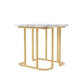 Deeanne Contemporary 24-inch Faux Marble Side Table by Furniture of America