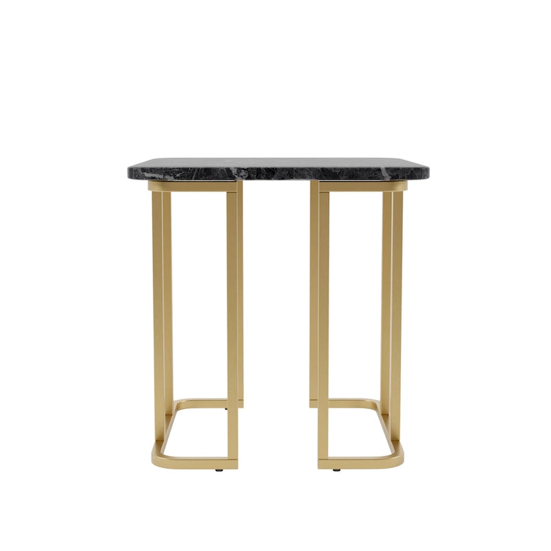 Deeanne Contemporary 24-inch Faux Marble Side Table by Furniture of America