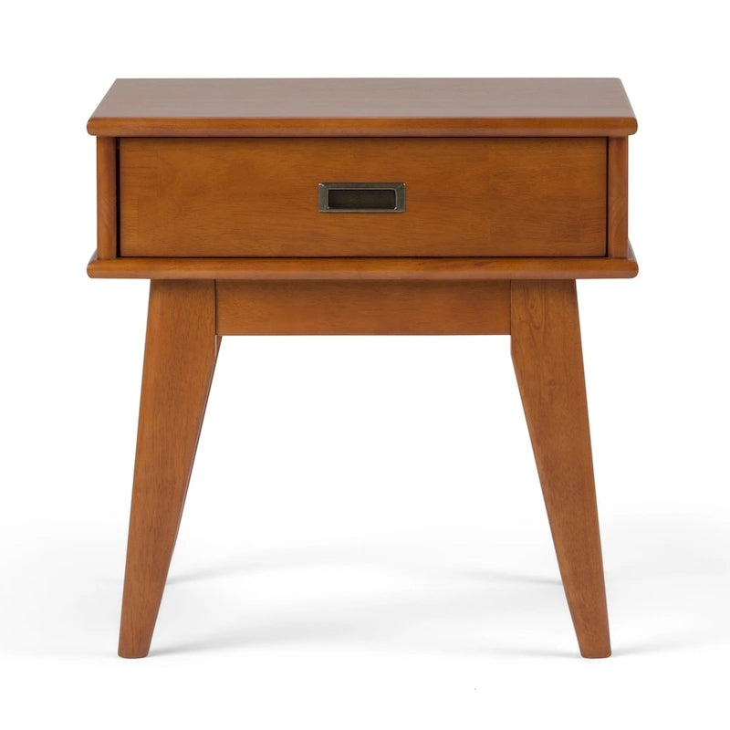 WYNDENHALL Tierney SOLID HARDWOOD 22 inch Wide Rectangle Mid Century Modern End Table - 22 W x 20 D x 22 H