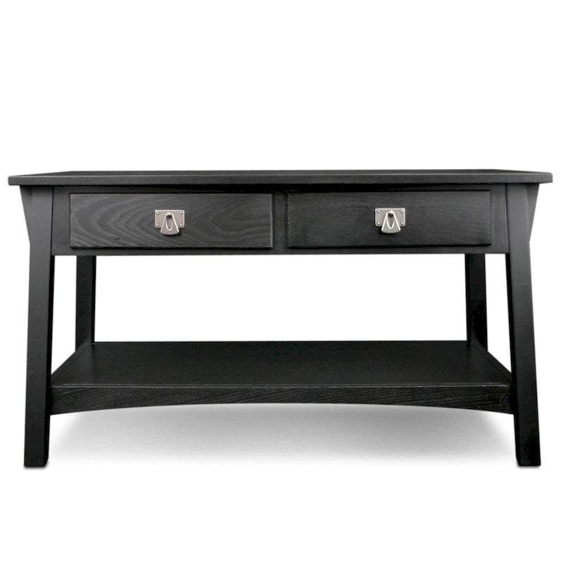 Leick Home Mission Two Drawer Coffee Table with Shelf