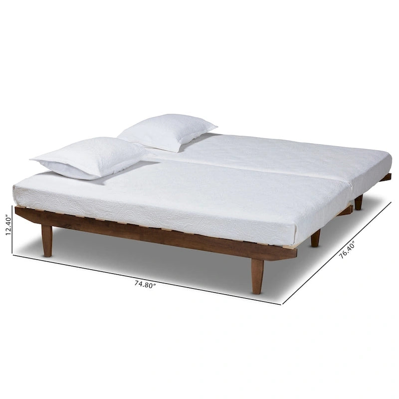 Hiro Modern and Contemporary Expandable Twin to King Bed Frame