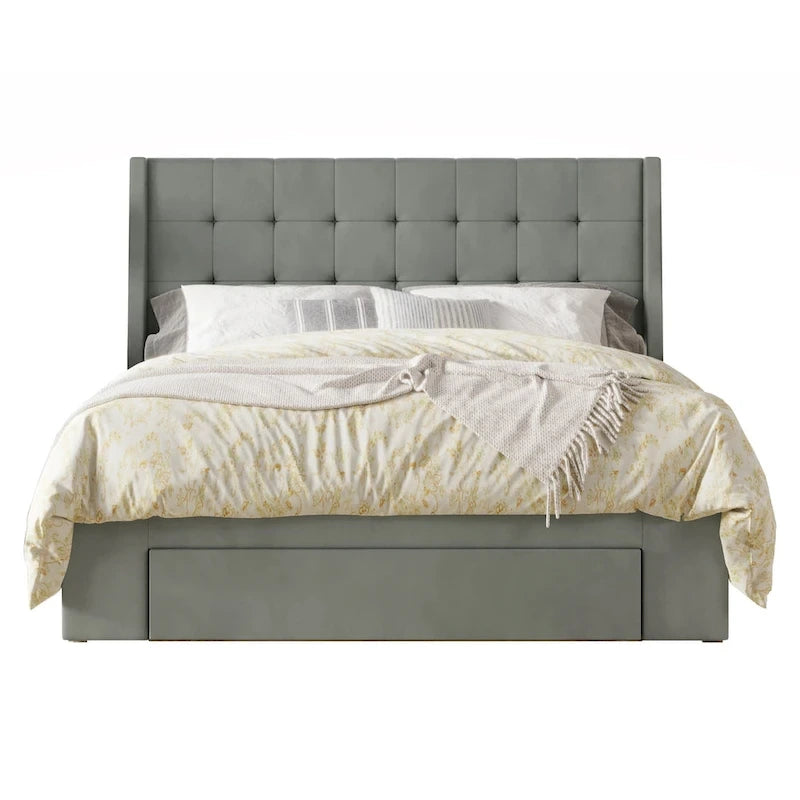Pamela Tufted Upholstered Storage Panel Bed