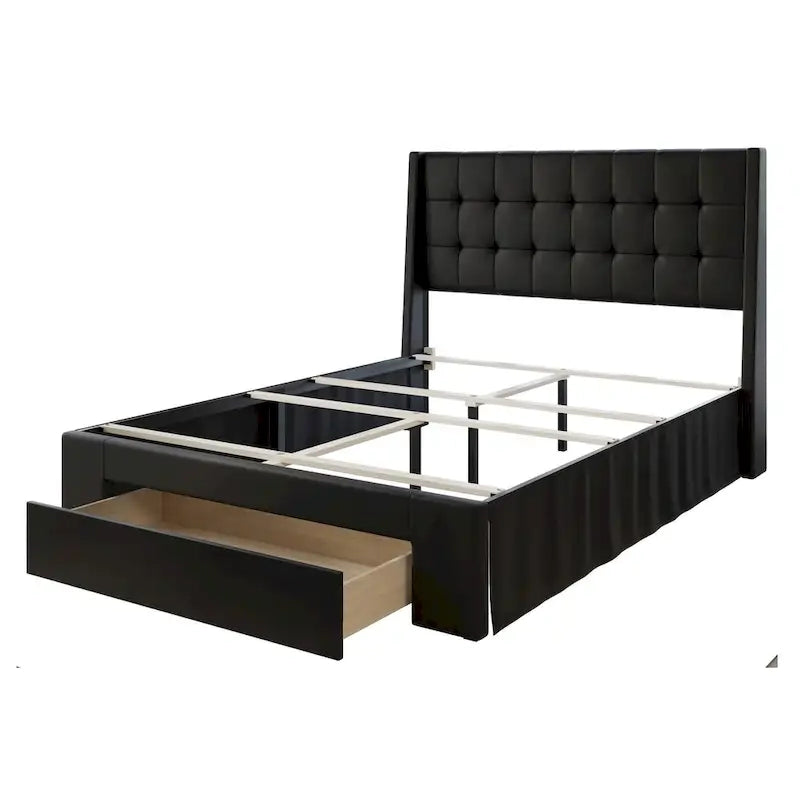 Pamela Tufted Upholstered Storage Panel Bed