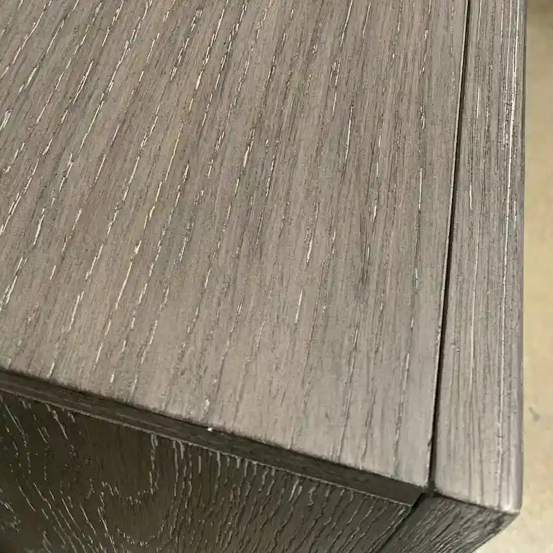 Roundhill Furniture Ennesley Gray Wood Bedroom Set with Upholstered Panel Bed, Dresser, Mirror, and Nightstand